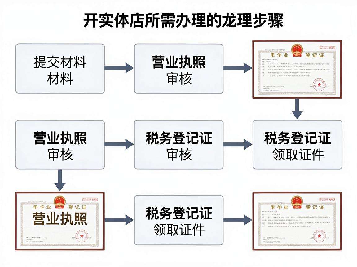 想开实体店开业证照办理步骤具体有哪些你清楚吗