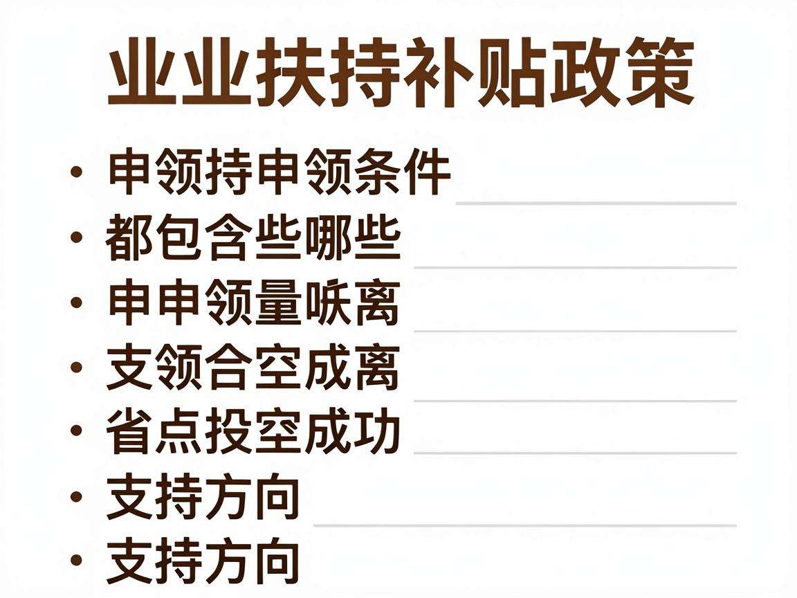 创业扶持补贴政策都包含哪些申领条件和支持方向