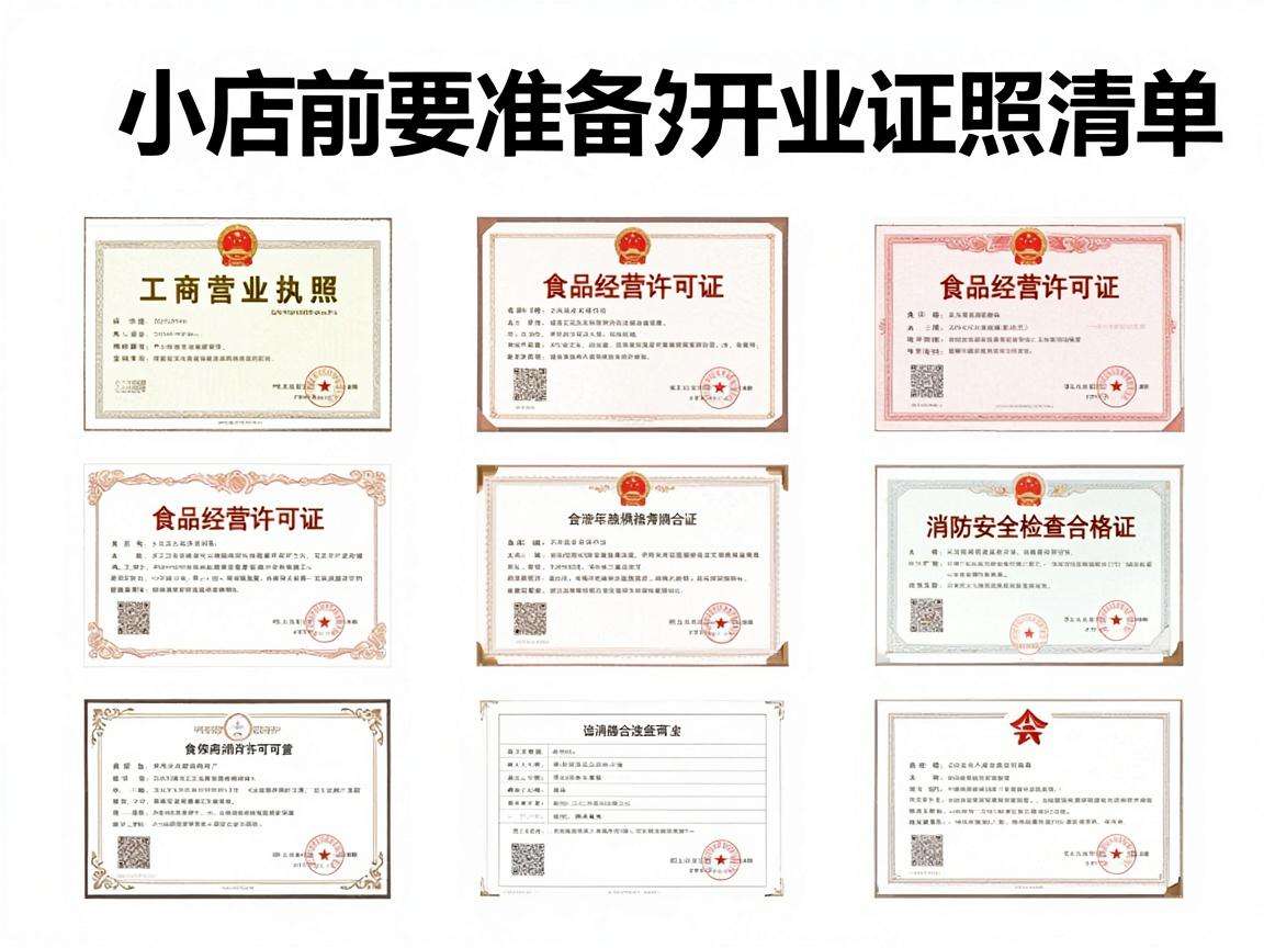 开小店前要准备的开业证照清单都包含哪些内容