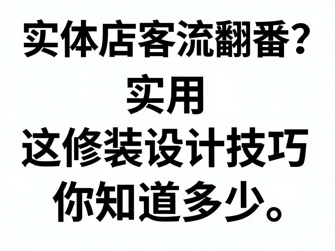 想让实体店客流翻番?这些实用装修设计技巧你知道多少