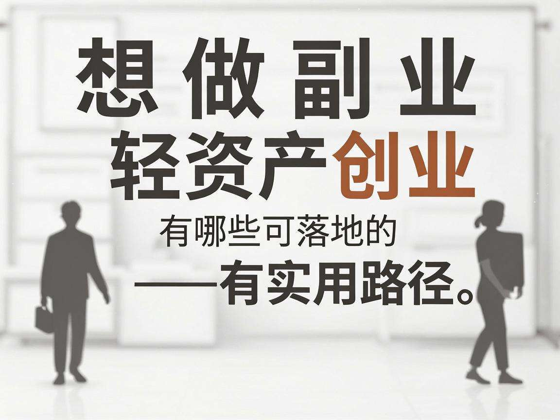 普通人想做副业轻资产创业有哪些可落地的实用路径