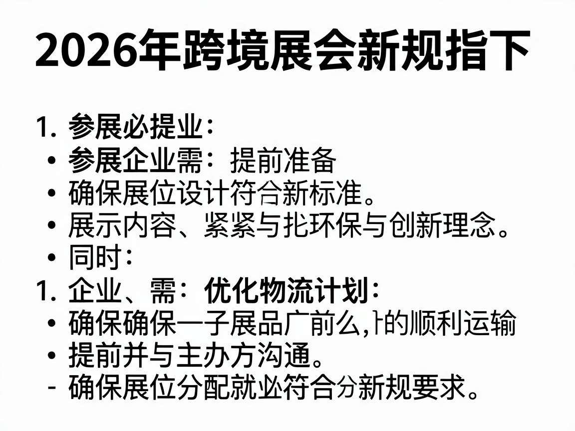 2026跨境展会新规落地后参展企业要提前做好哪些准备