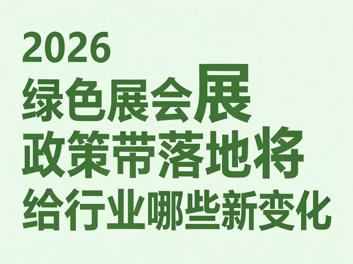 2026绿色展会政策落地将给行业带来哪些新变化