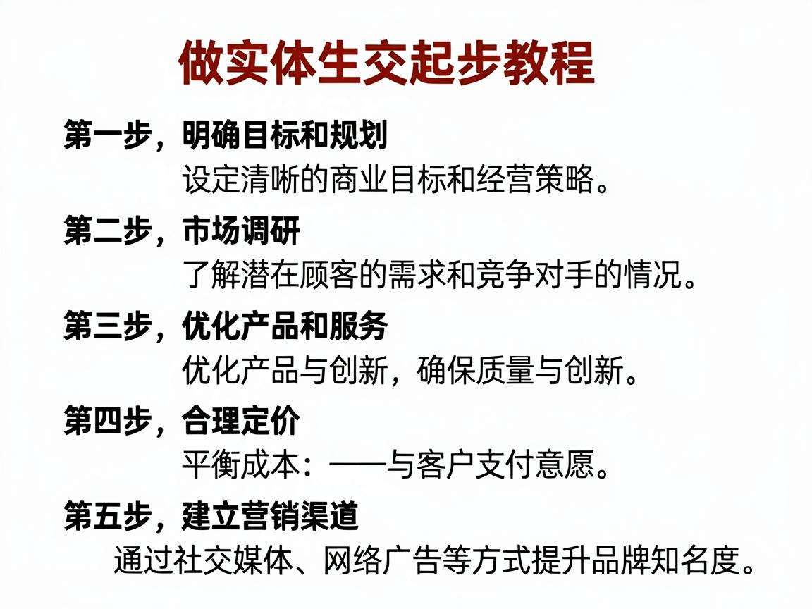 普通人做实体生意起步有哪些实用可落地的教程