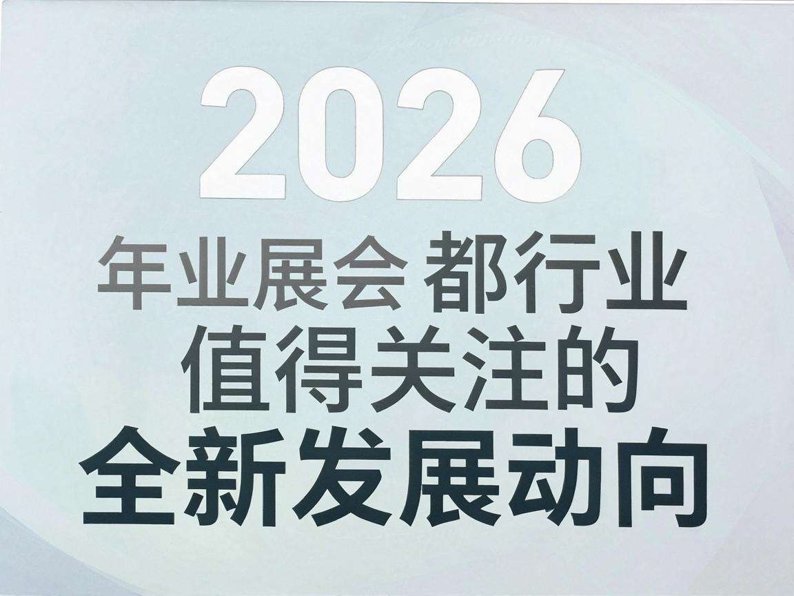 2026年行业展会都有哪些值得关注的全新发展动向