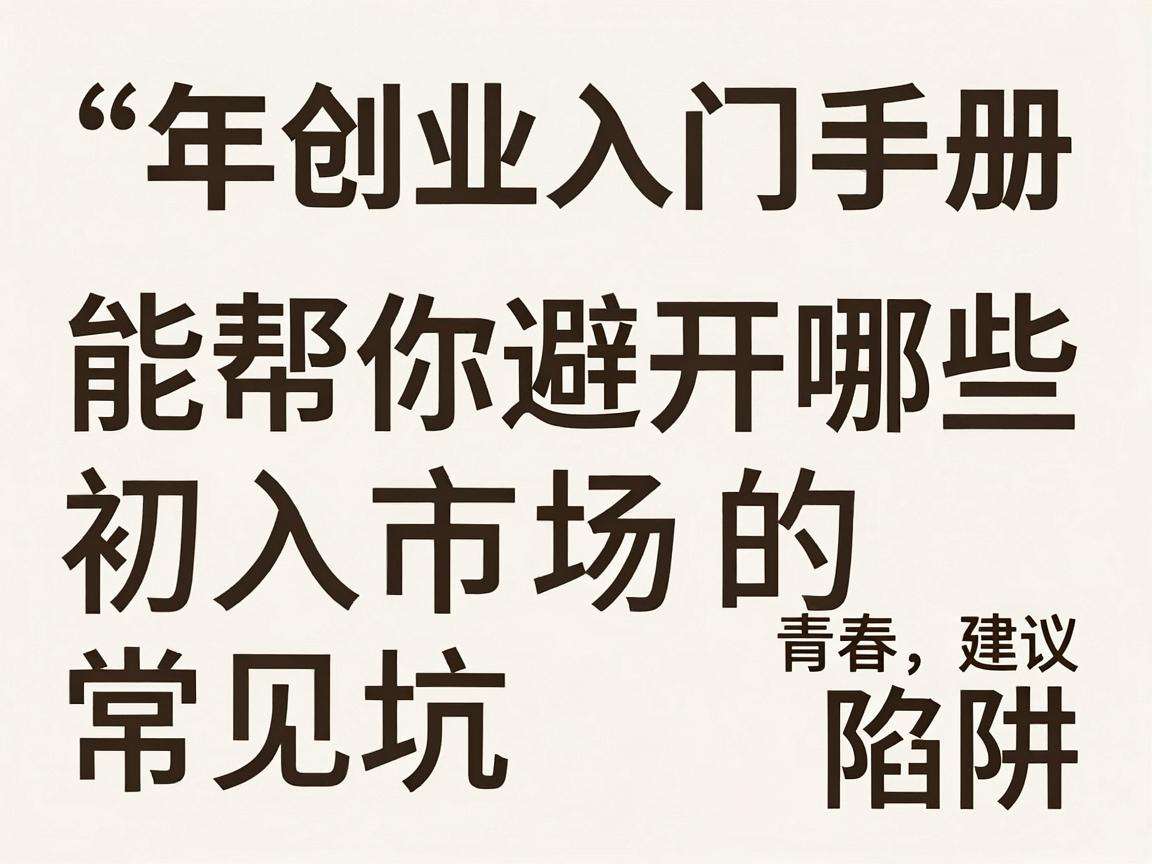 青年创业入门手册能帮你避开哪些初入市场的常见坑
