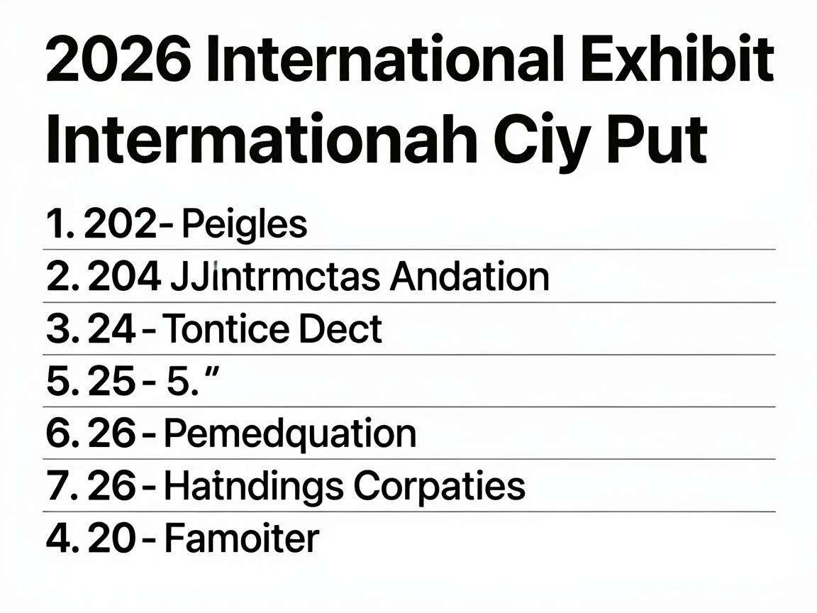 2026年热门国际展会日程安排都有哪些值得重点关注