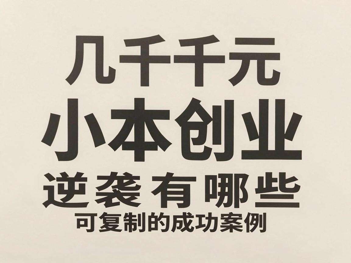 普通人靠几千元小本创业逆袭有哪些可复制的成功案例