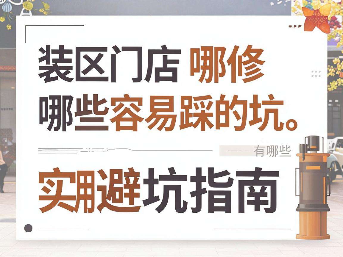 社区门店装修有哪些容易踩的坑实用避坑指南有哪些