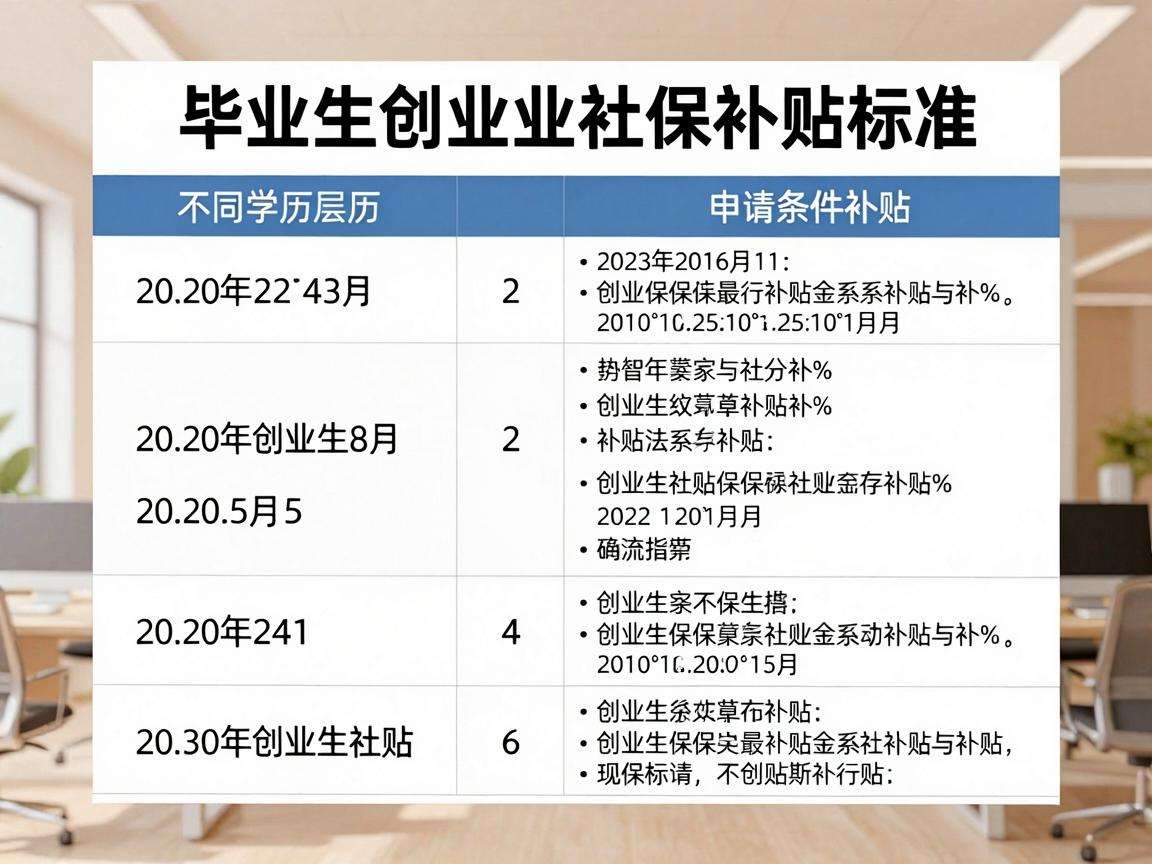 毕业生创业社保补贴标准具体是怎么规定的