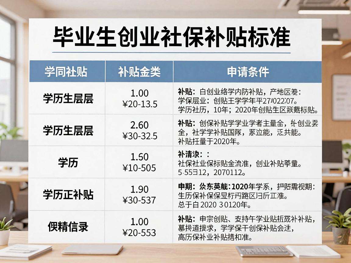 毕业生创业社保补贴标准具体是怎么规定的