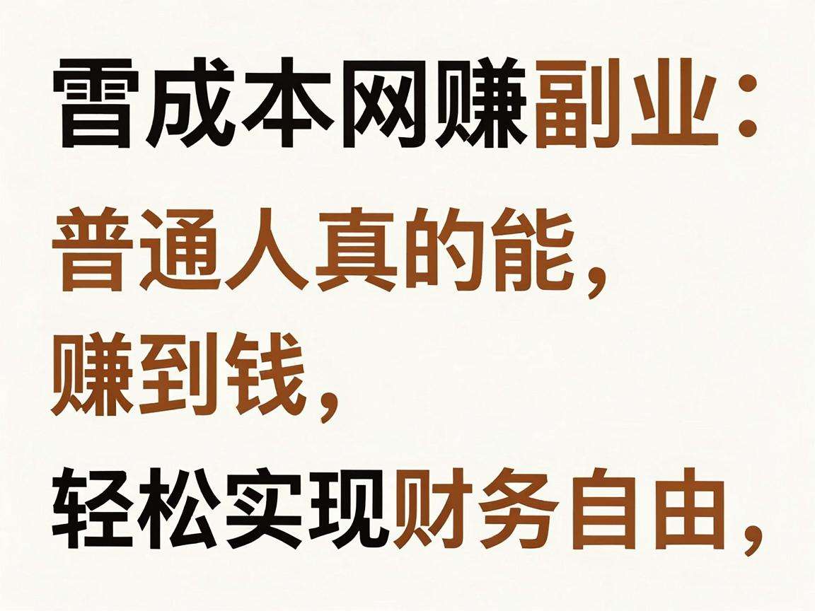 零成本就能做的网赚副业普通人真的能赚到钱吗
