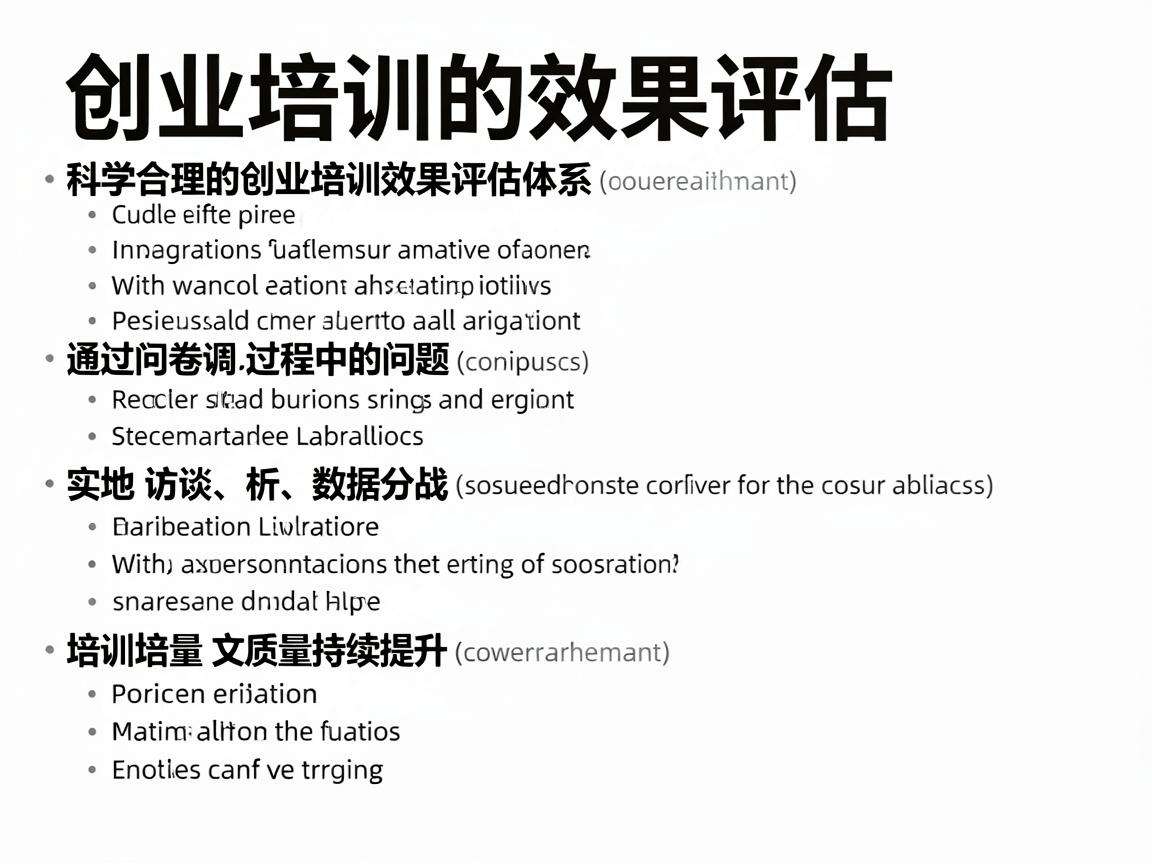 如何构建科学合理的创业培训效果评估体系