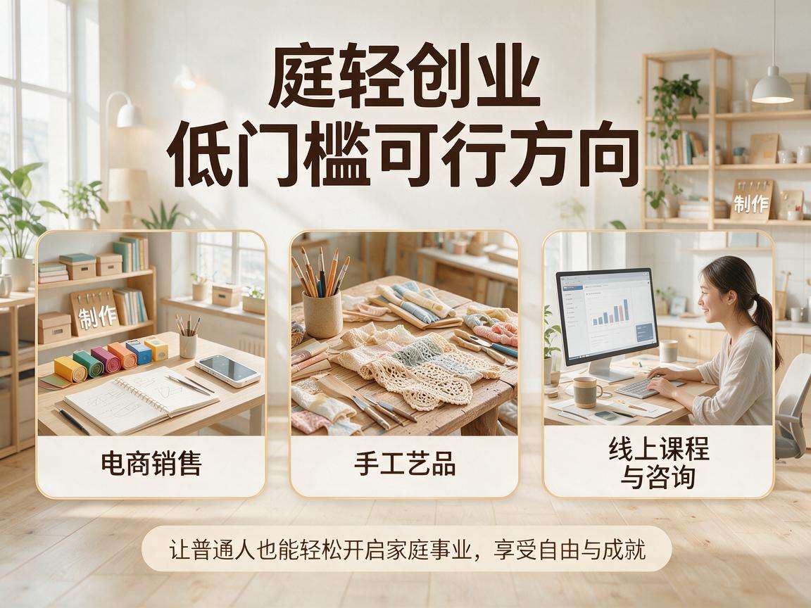 普通人想做家庭轻创业有哪些低门槛的可行方向