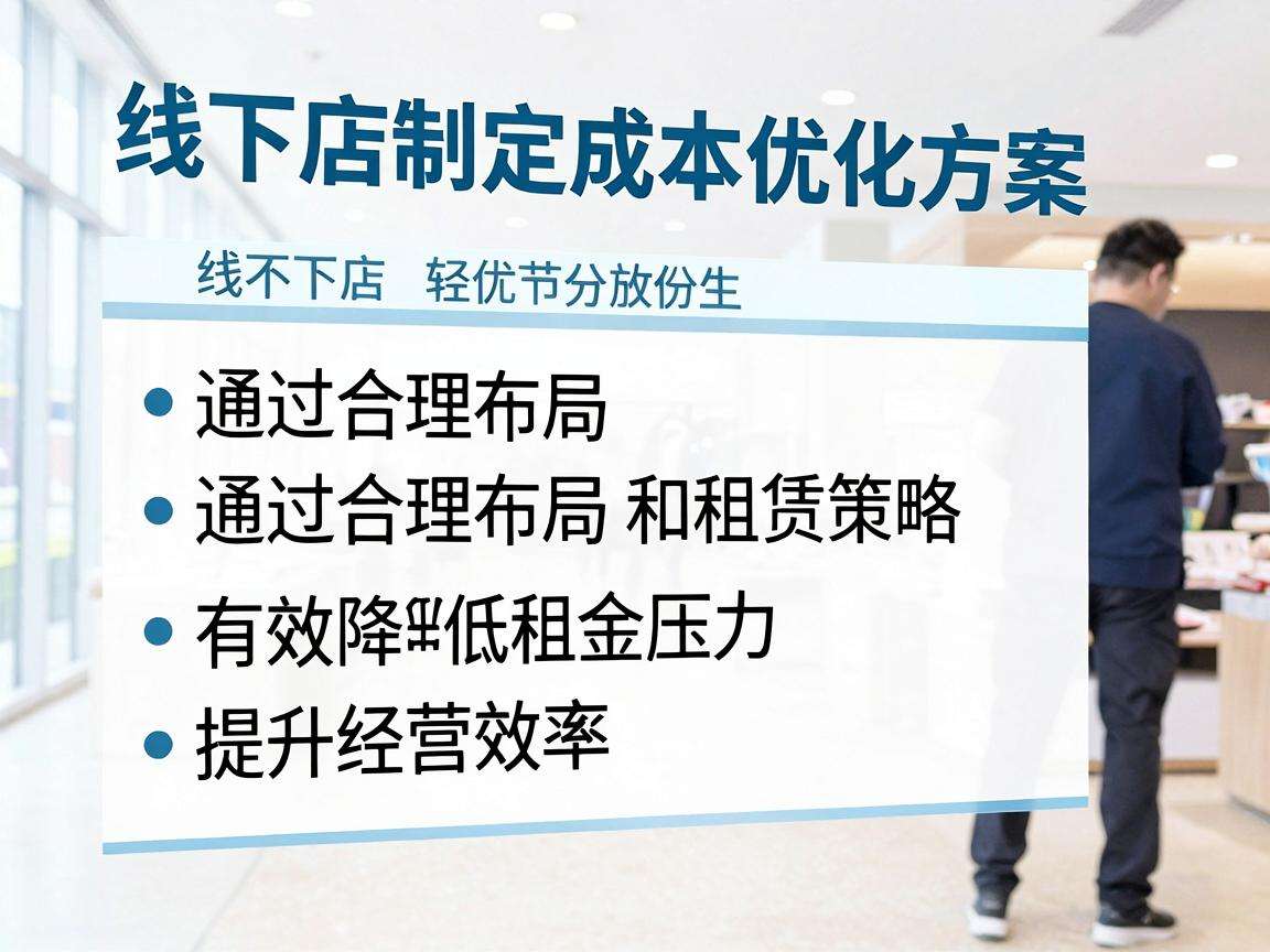 线下店想要有效降低租金压力该怎么制定成本优化方案