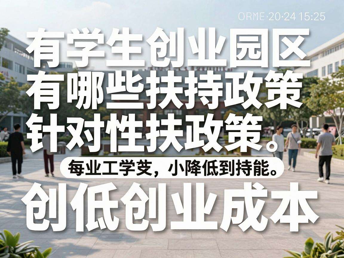 大学生创业园区有哪些针对性扶持政策能降低创业成本