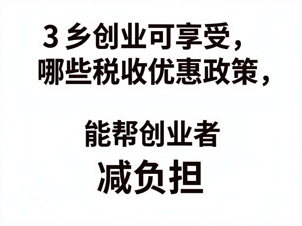 返乡创业可享受哪些税收优惠政策能帮创业者减负担