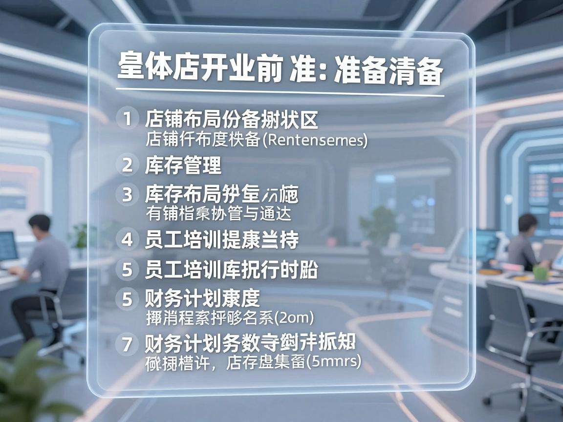 开实体店前要准备的物品清单都包含哪些核心内容