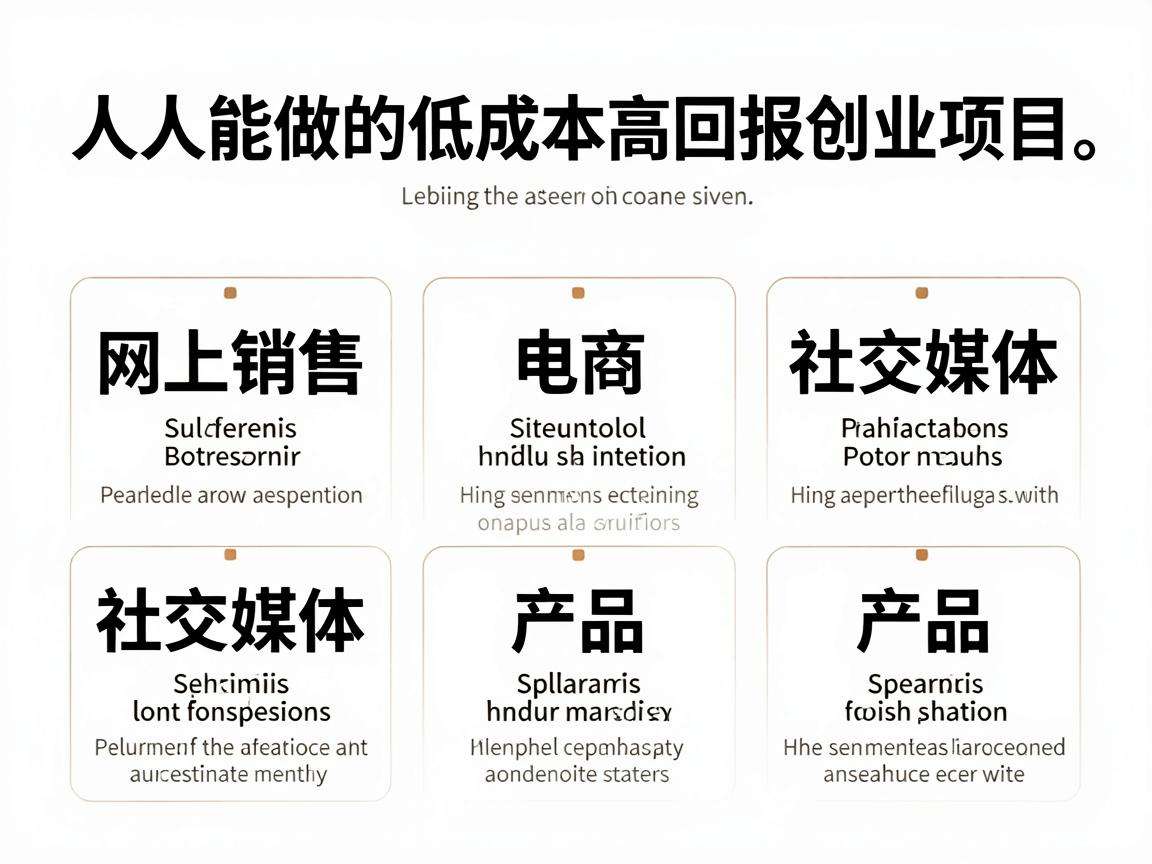 普通人能做的低成本高回报创业项目都有哪些
