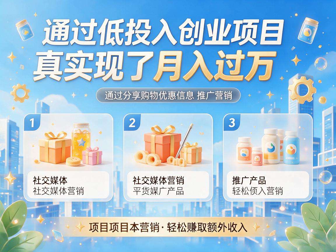 普通人能上手的低投入创业项目真的能月入过万吗