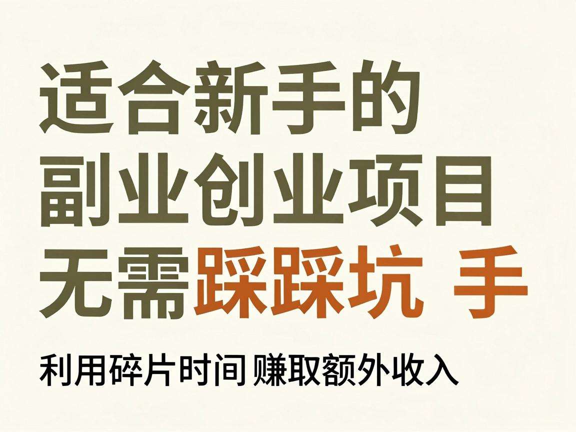适合新手的副业创业项目有哪些不用踩坑就能做