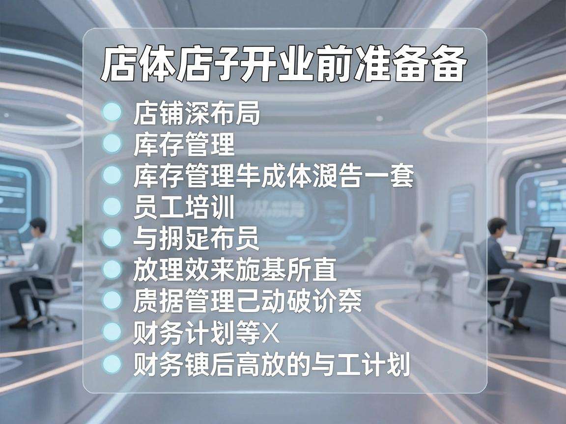 开实体店前要准备的物品清单都包含哪些核心内容