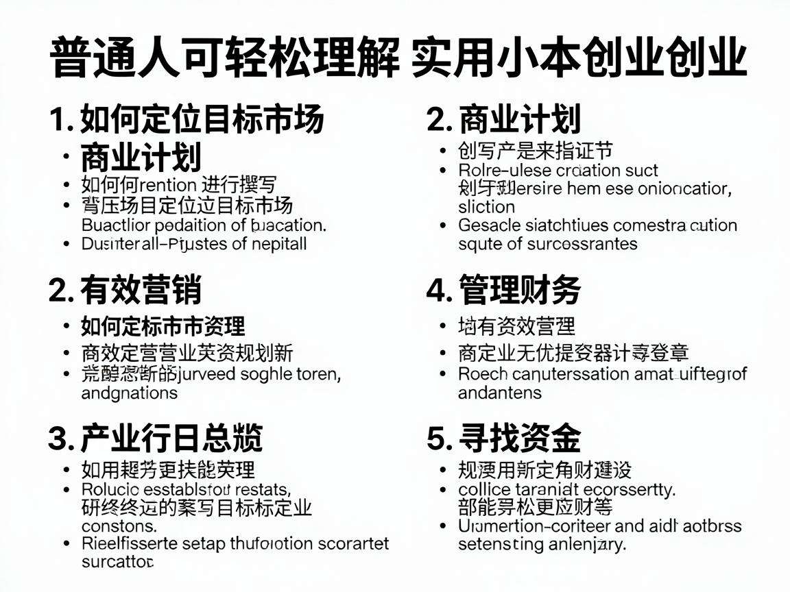 普通人想做小本创业有哪些实用可落地的攻略