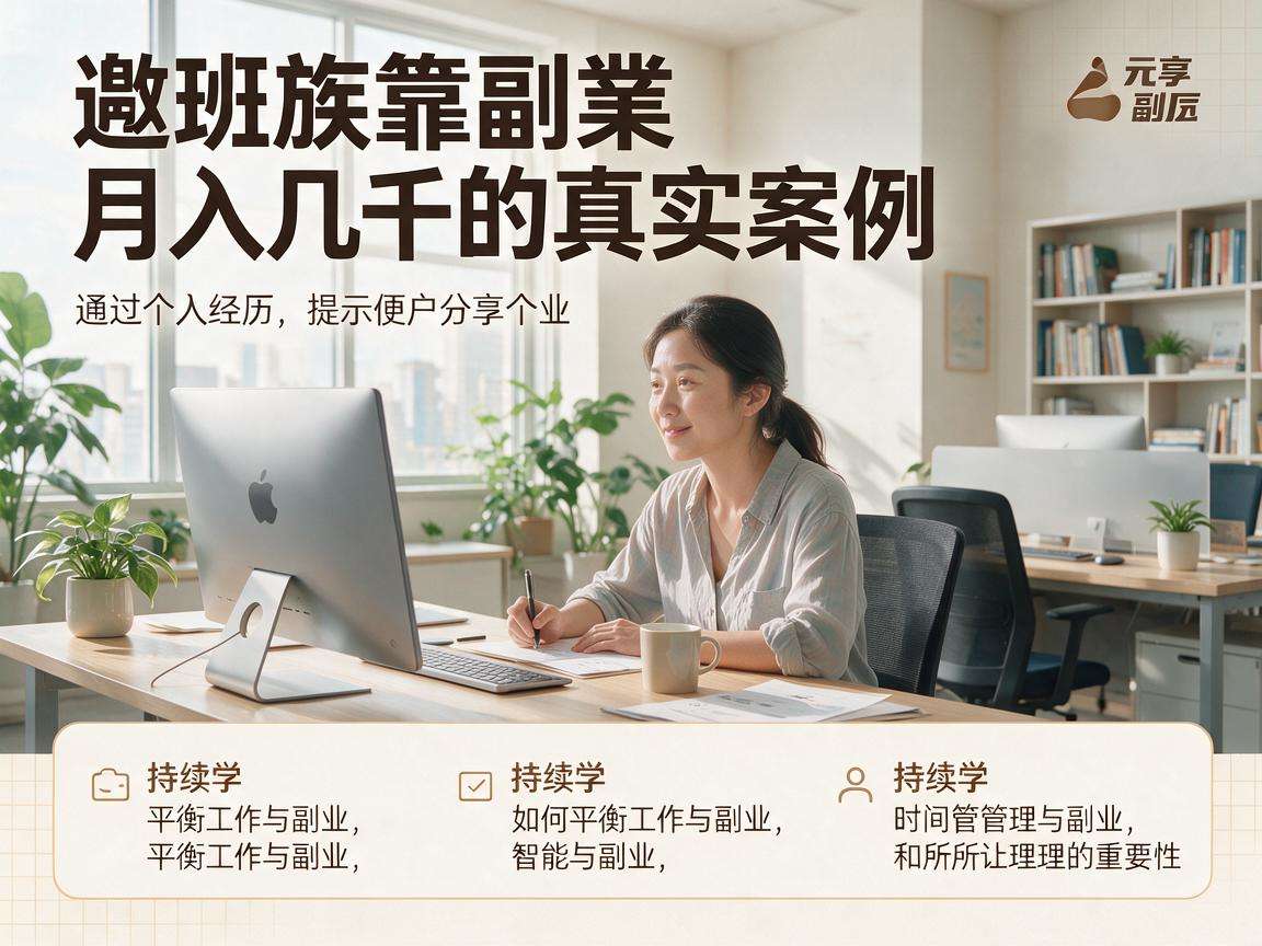 普通人靠副业月入几千的真实案例有哪些可复制经验