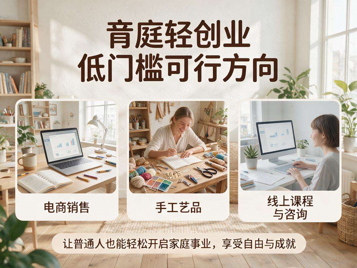 普通人想做家庭轻创业有哪些低门槛的可行方向