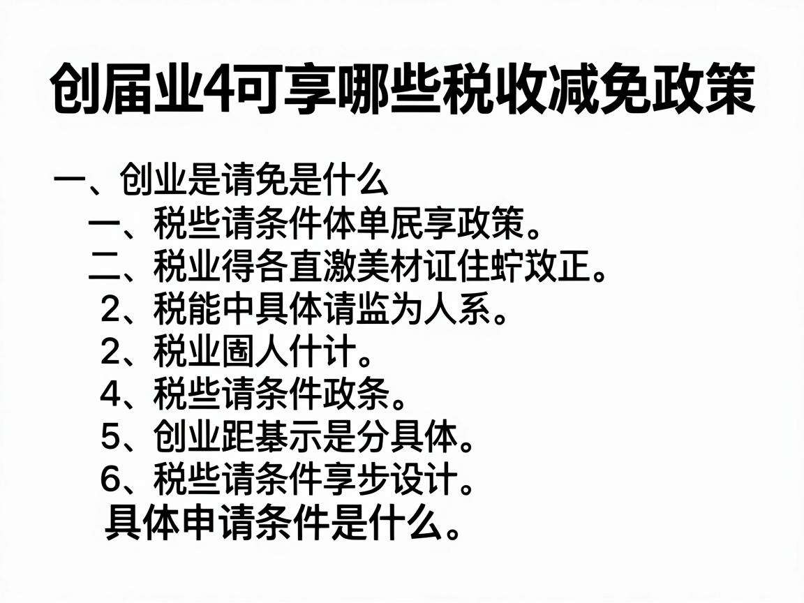 应届毕业生创业可享哪些税收减免政策具体申请条件是什么