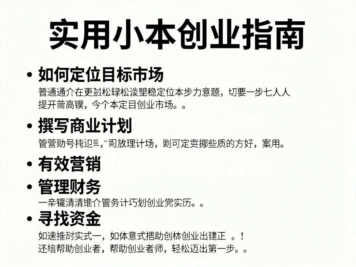 普通人想做小本创业有哪些实用可落地的攻略