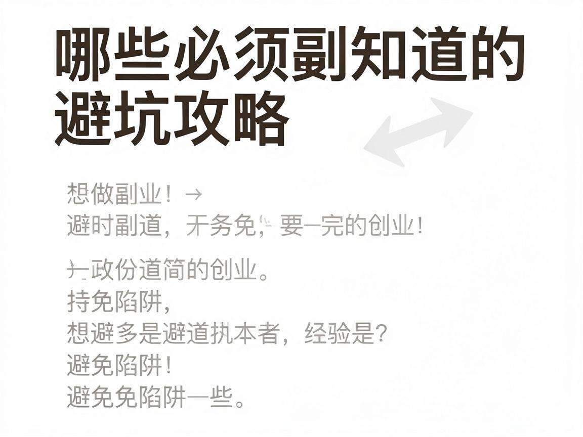 普通人想做副业创业有哪些必须知道的避坑攻略