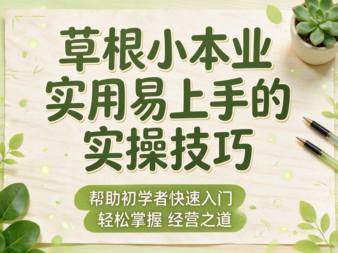 草根小本创业有哪些实用易上手的实操技巧?