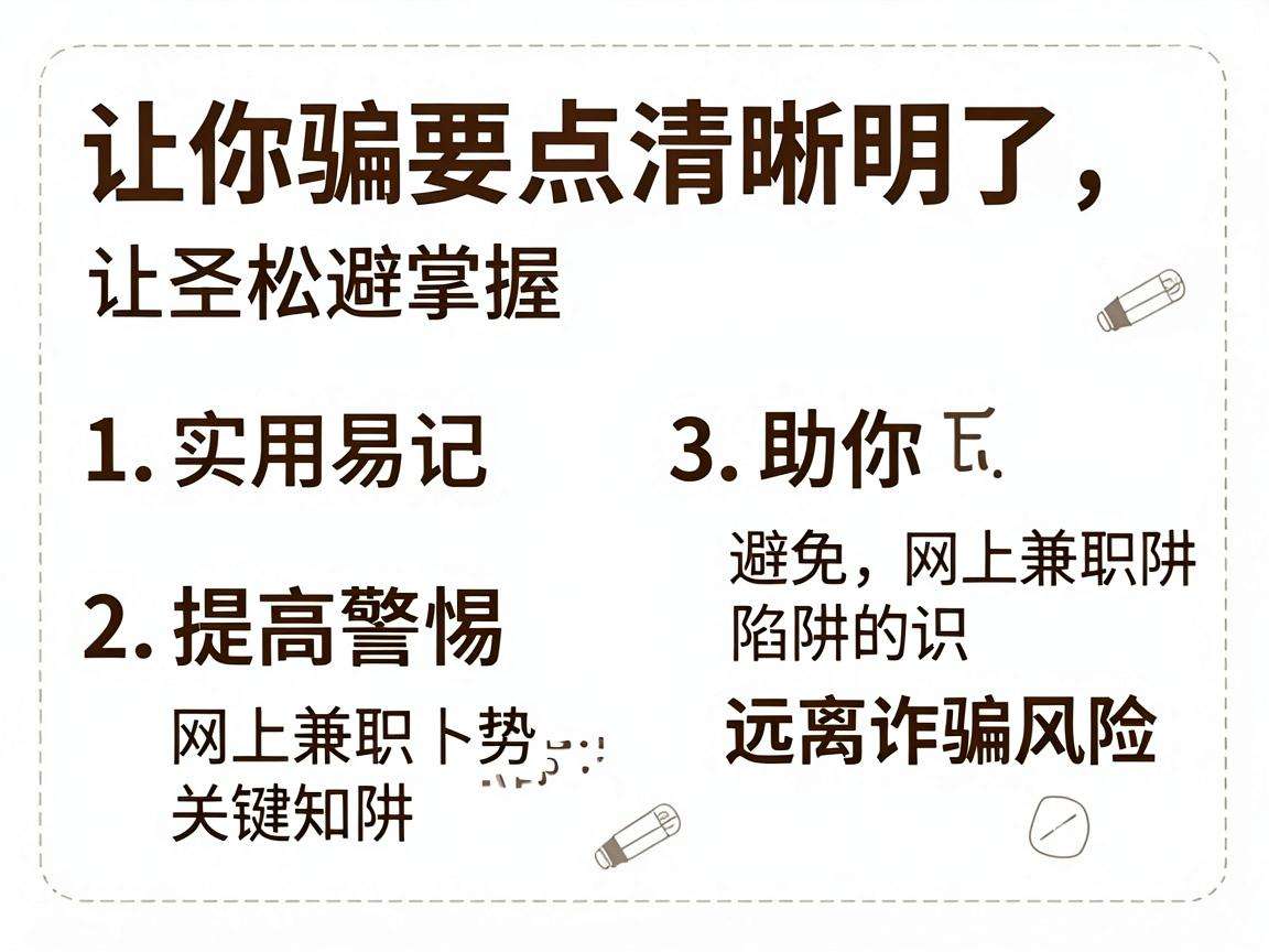 网上找兼职怕踩坑?这份防骗要点你都掌握了吗