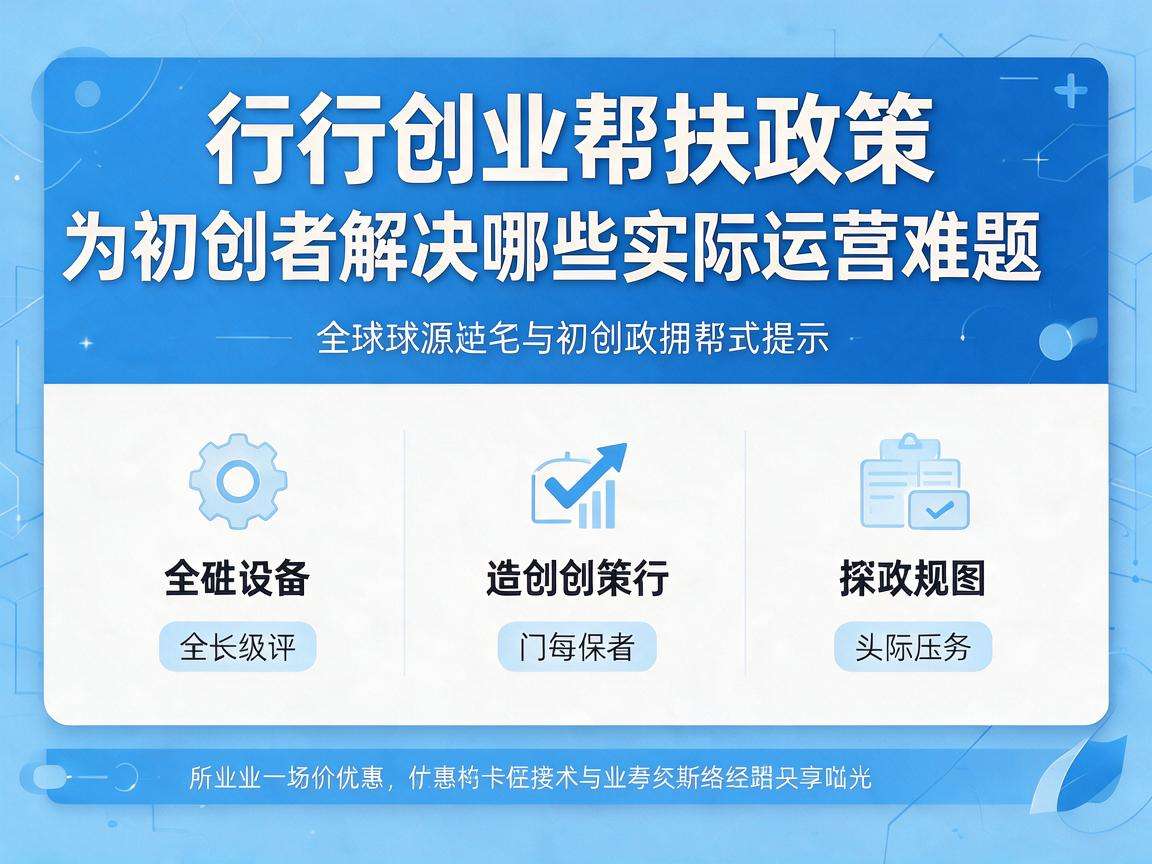 现行创业帮扶政策能为初创者解决哪些实际运营难题
