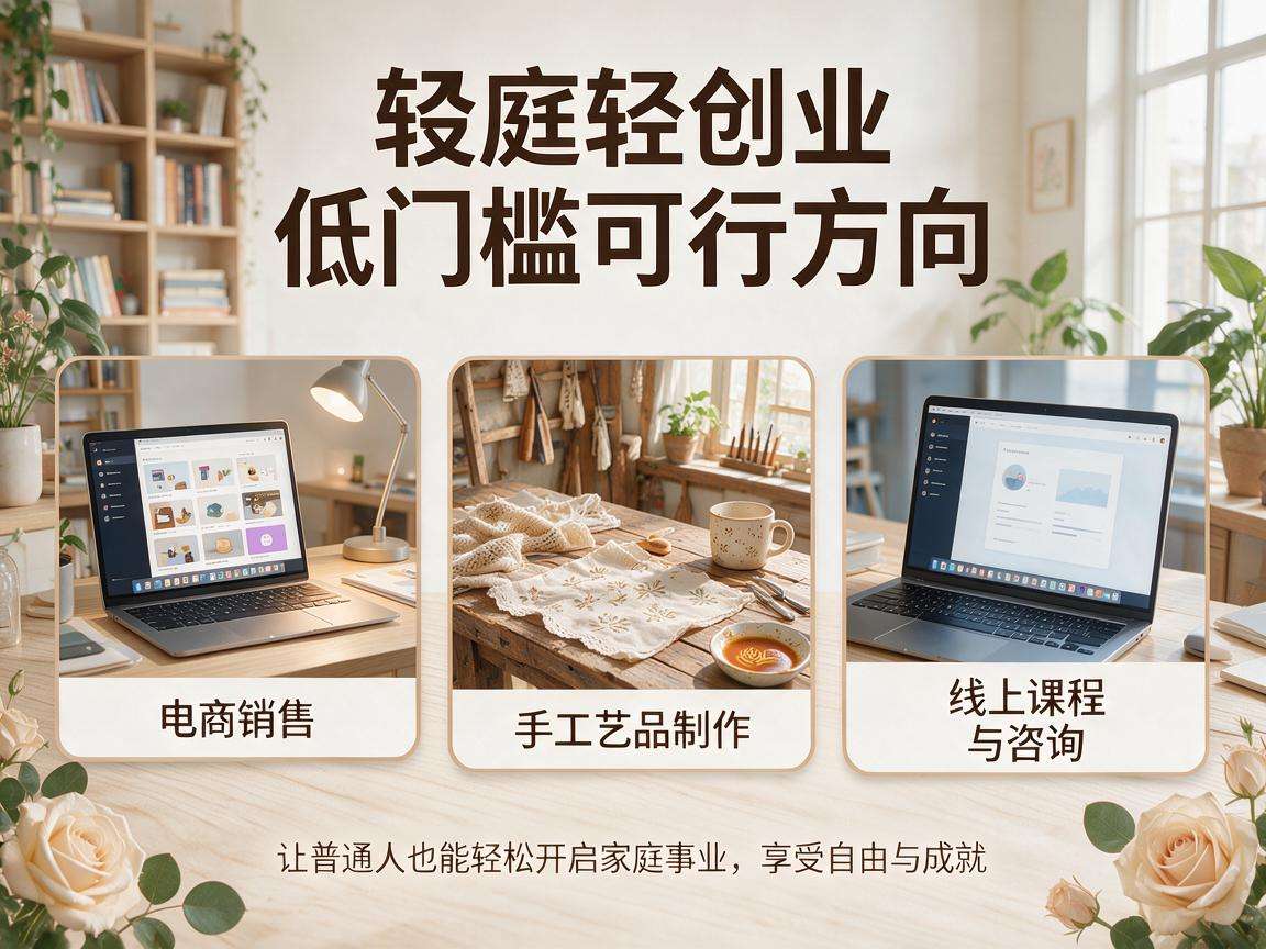 普通人想做家庭轻创业有哪些低门槛的可行方向