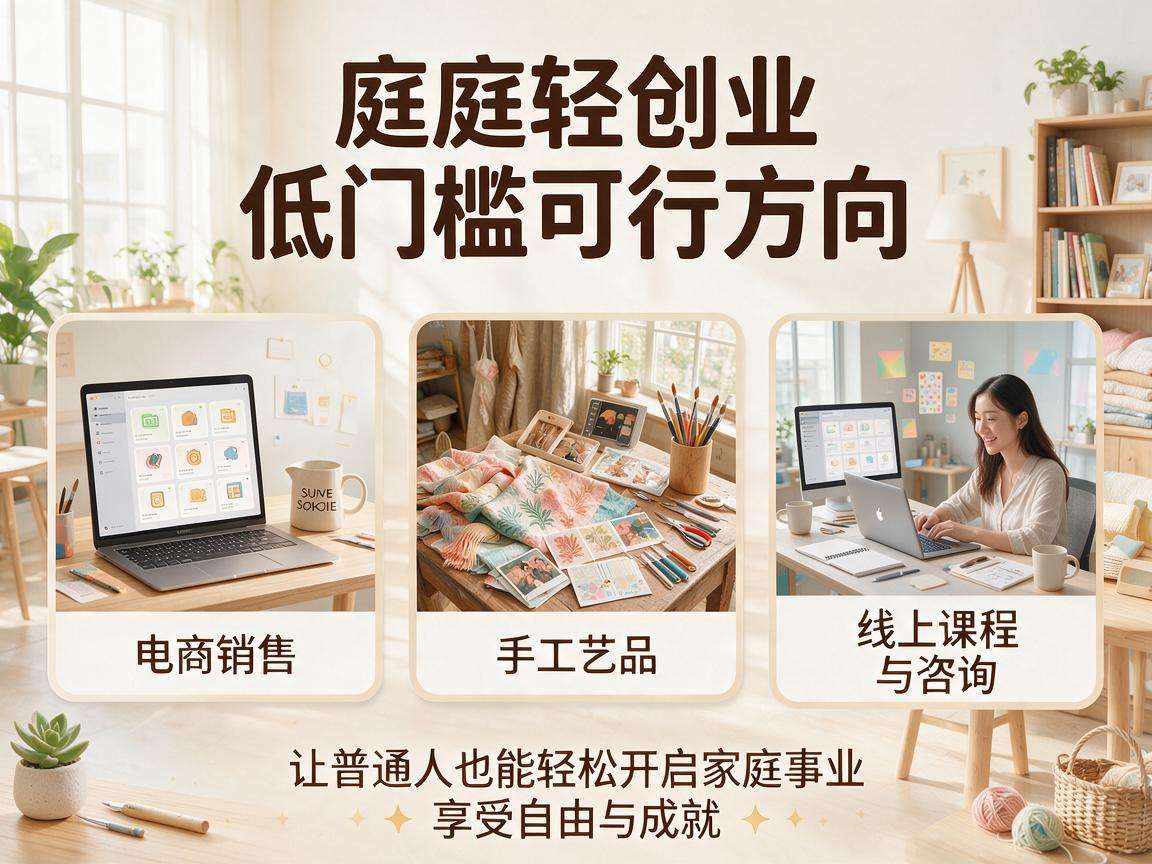普通人想做家庭轻创业有哪些低门槛的可行方向