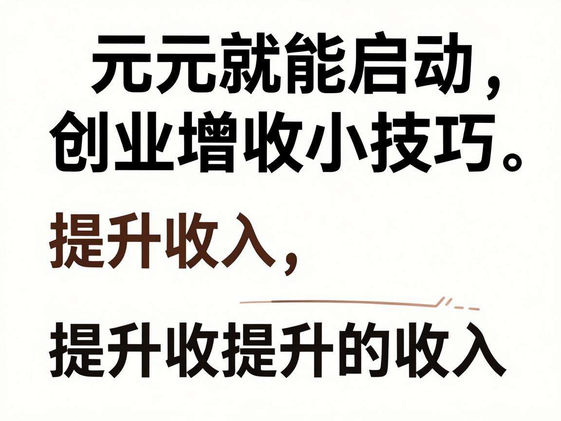 千元就能启动的创业增收小技巧你知道几个