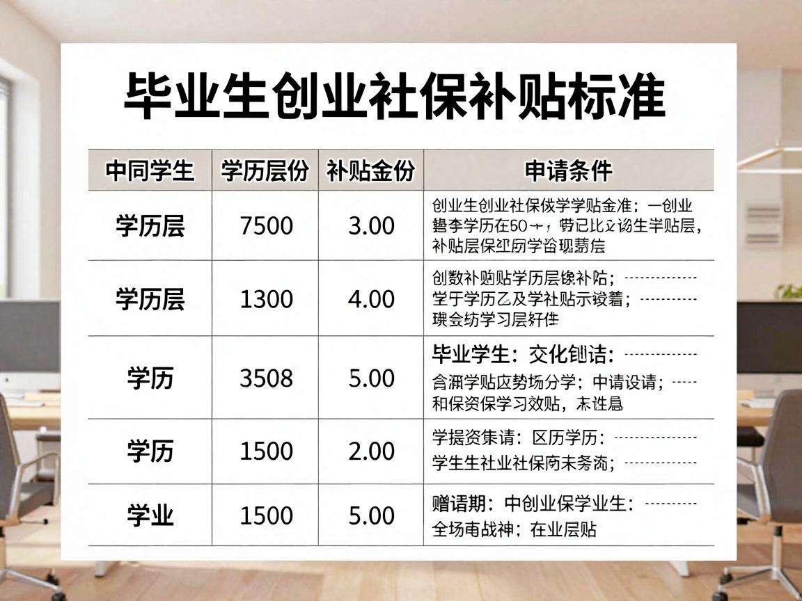 毕业生创业社保补贴标准具体是怎么规定的