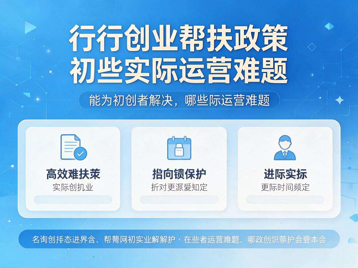 现行创业帮扶政策能为初创者解决哪些实际运营难题