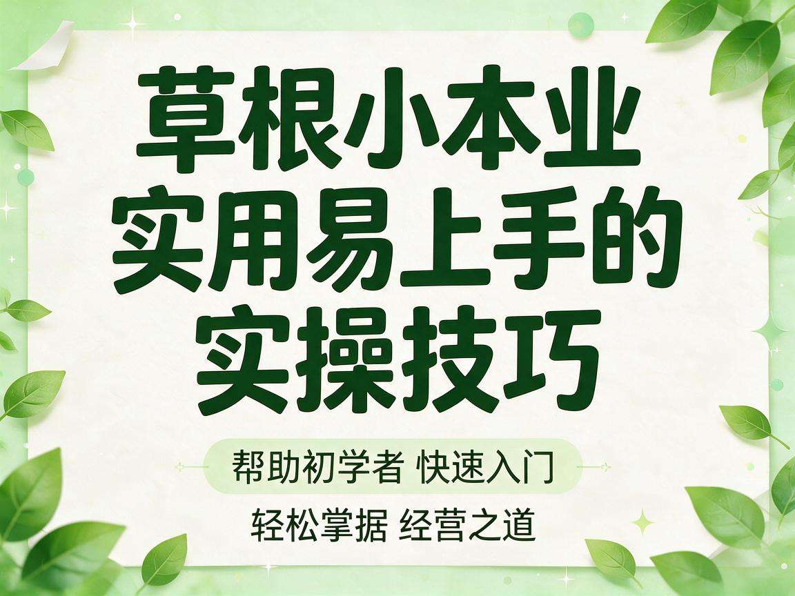 草根小本创业有哪些实用易上手的实操技巧?