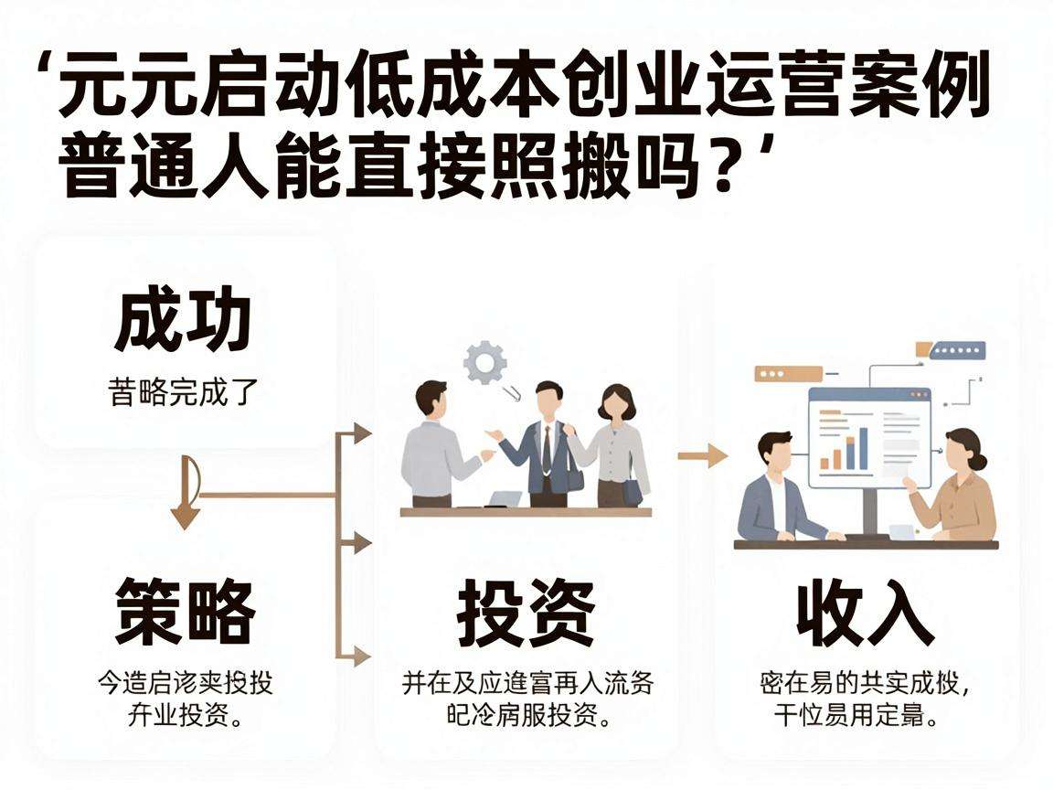 千元启动的低成本创业运营案例普通人能直接照搬吗