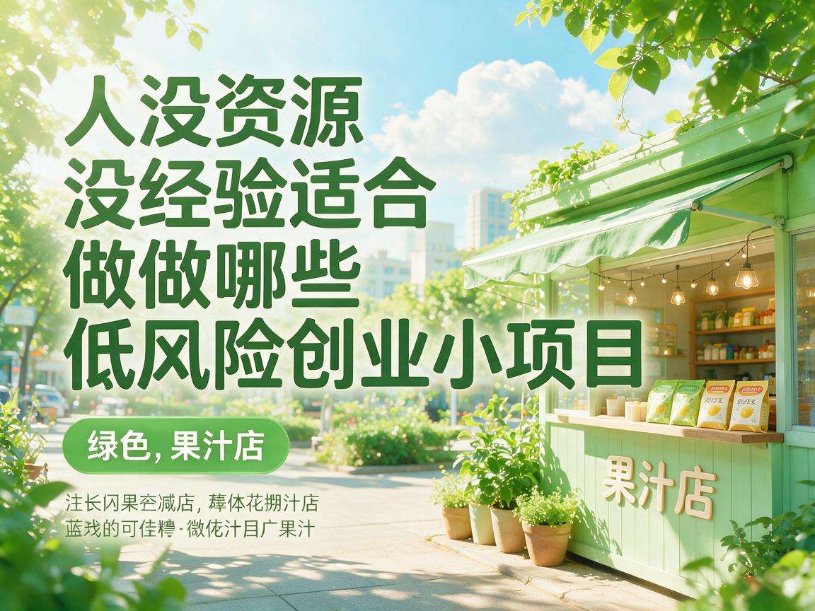 普通人没资源没经验适合做哪些低风险创业小项目
