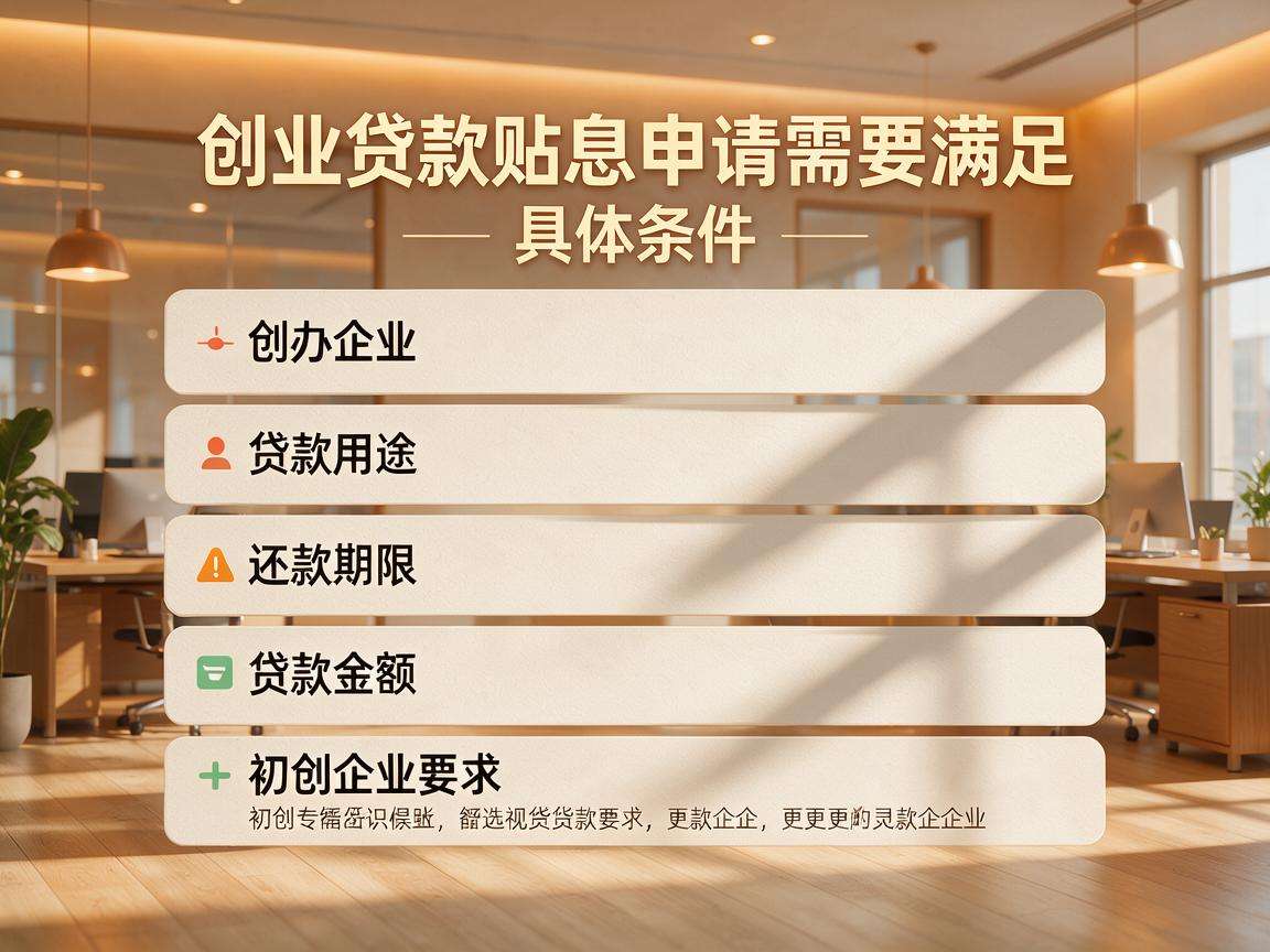 创业贷款贴息申请需要满足哪些具体条件