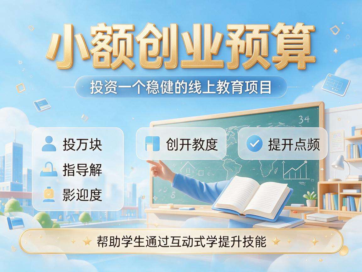 普通人手里有三万块,能找哪些稳当的小额创业好项目?