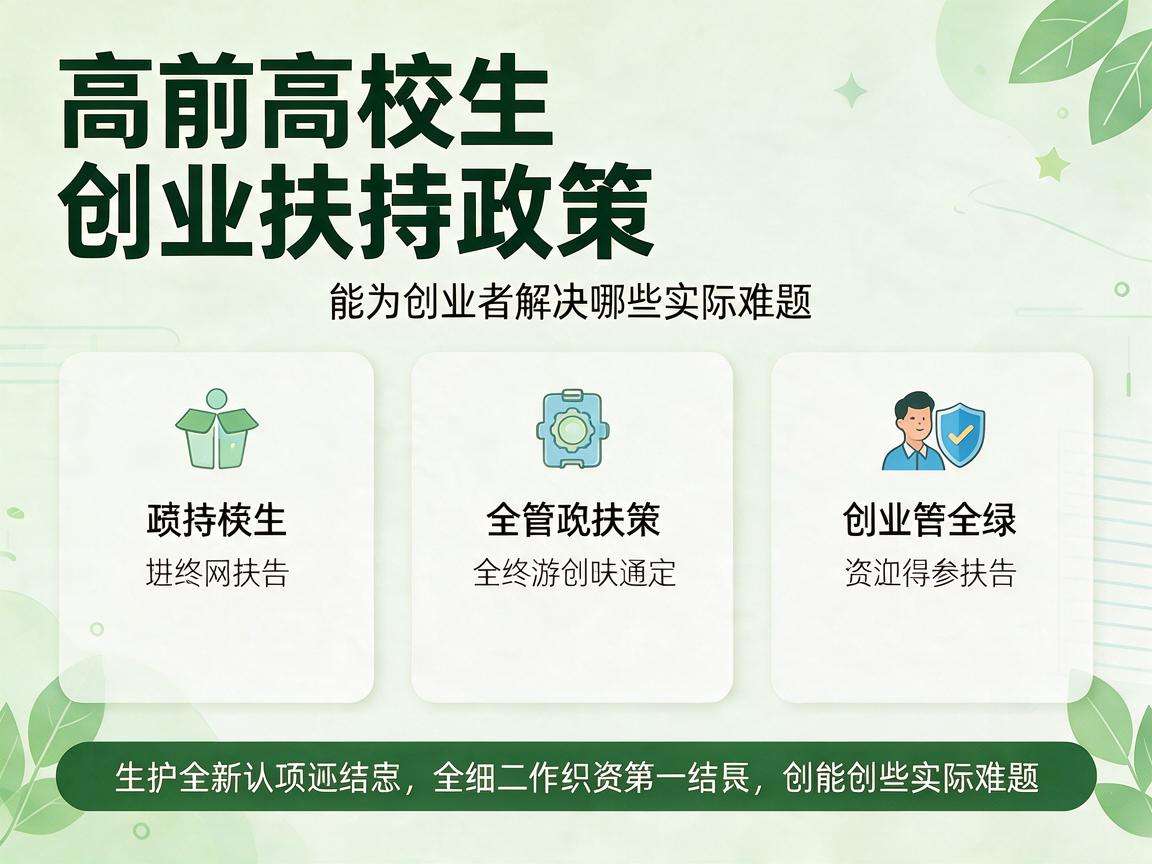 当前高校生创业扶持政策能为创业者解决哪些实际难题