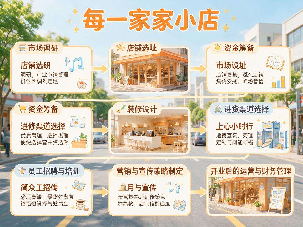 新手想开一家小店,完整的开店流程都包括哪些步骤