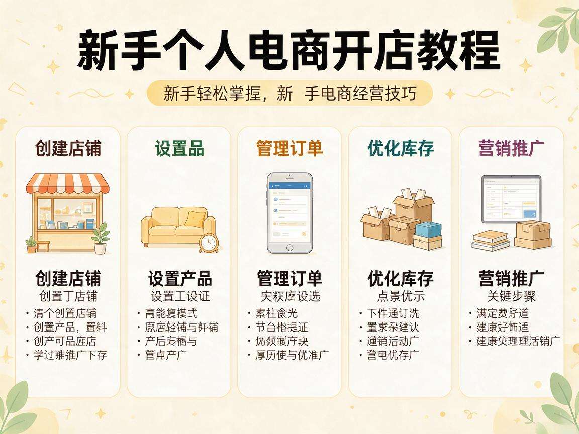 新手个人电商开店有哪些实用易懂的详细教程