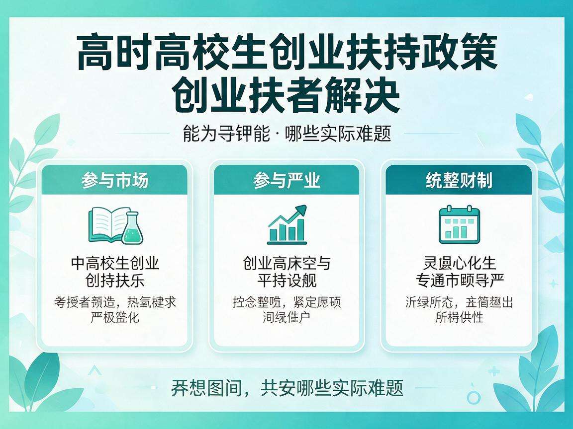 当前高校生创业扶持政策能为创业者解决哪些实际难题