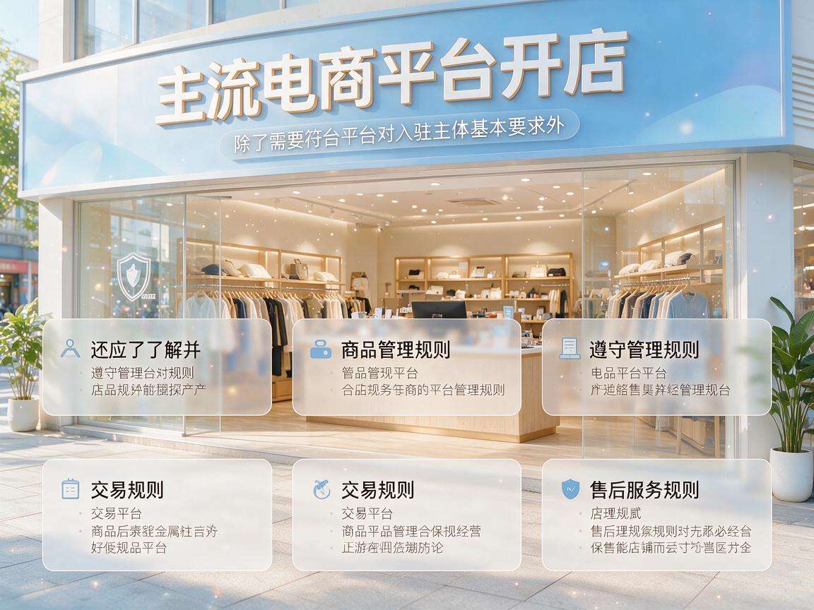 个人入驻主流电商平台开店都需要满足哪些要求